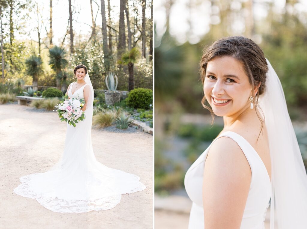 Bride's earrings | Bridal Portraits at Duke Gardens | Raleigh NC Wedding Photographer | Bridal Portrait Photographer