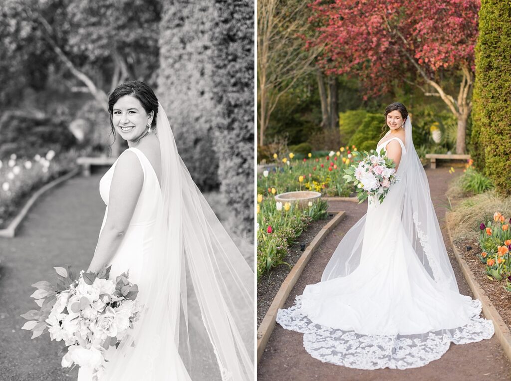 Wedding dress inspiration | Bridal Portraits at Duke Gardens | Raleigh NC Wedding Photographer | Bridal Portrait Photographer