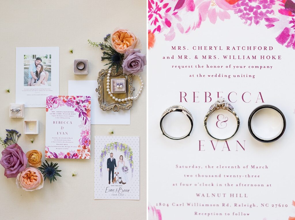Disney Tangled inspired wedding invitation suite | Tangled Inspired Spring Wedding at Walnut Hill | Raleigh NC Wedding Photographer