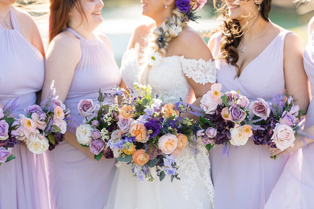 Colorful spring wedding bouquets | Tangled Inspired Spring Wedding at Walnut Hill | Raleigh NC Wedding Photographer