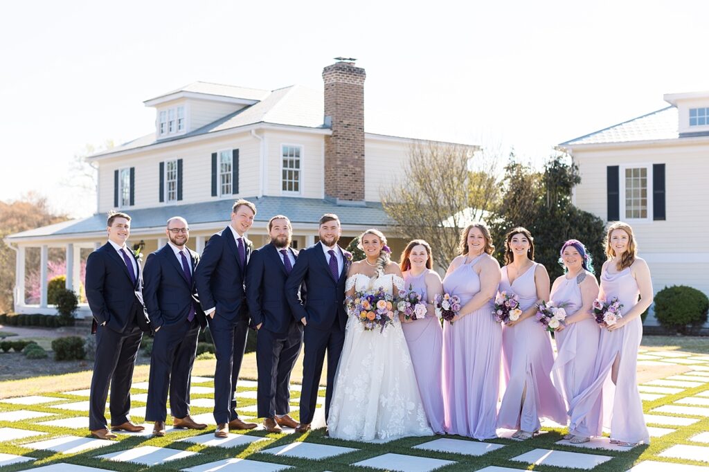 Wedding party | Tangled Inspired Spring Wedding at Walnut Hill | Raleigh NC Wedding Photographer