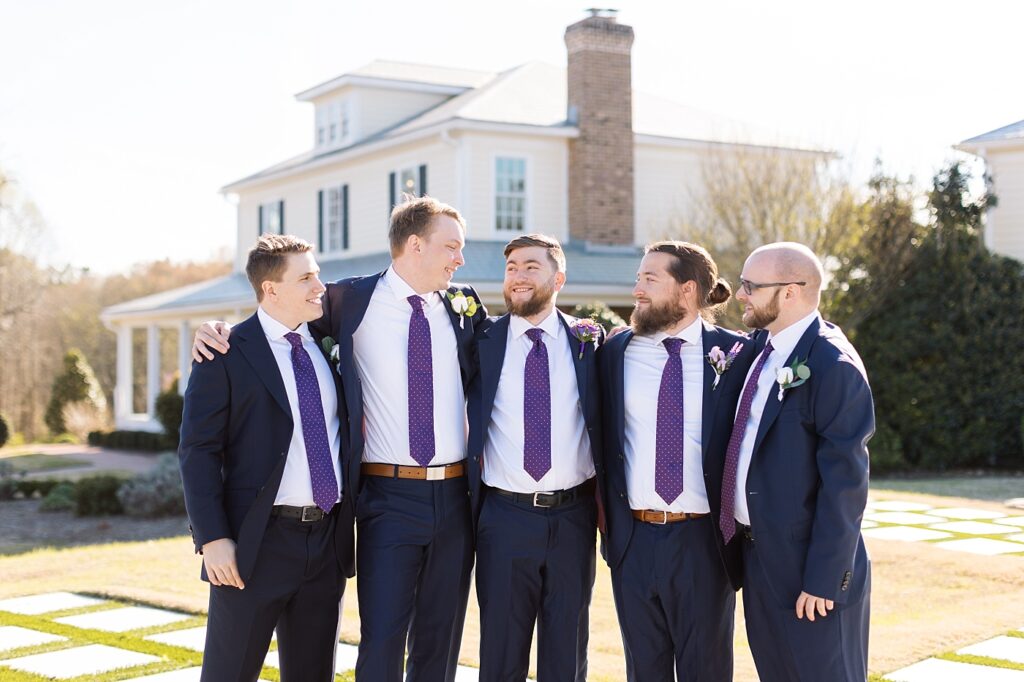 Groomsmen | Tangled Inspired Spring Wedding at Walnut Hill | Raleigh NC Wedding Photographer