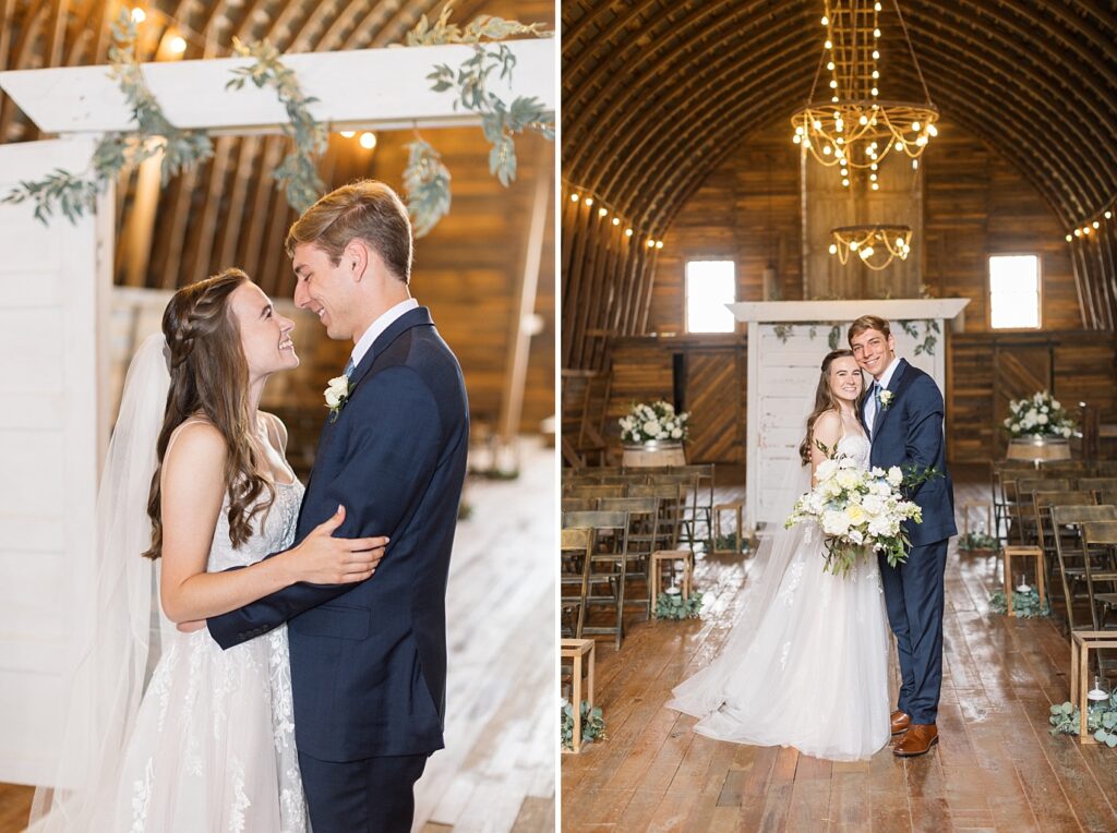 Bride and groom staring in each others eyes | Amazing Graze Barn Wedding | Amazing Graze Barn Wedding Photographer