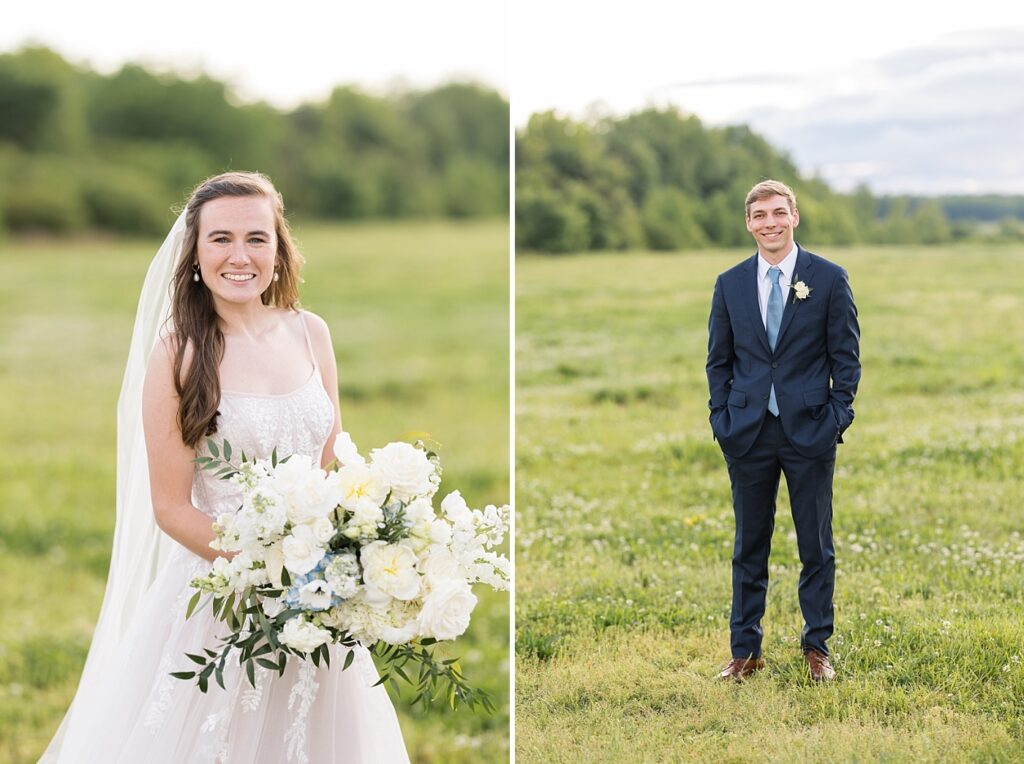 Self-portraits of bride and groom outside | Amazing Graze Barn Wedding | Amazing Graze Barn Wedding Photographer