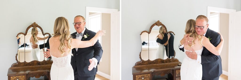 Bride and her dad embracing | The Bradford Wedding | The Bradford Wedding Photographer 