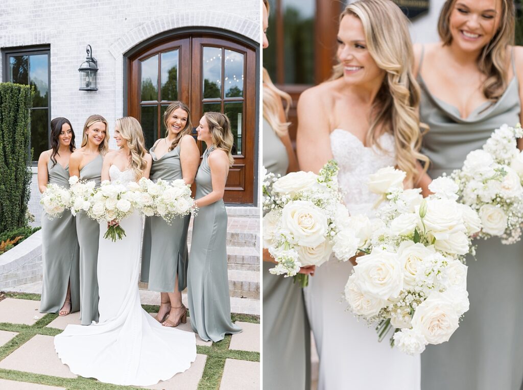 Bridesmaids holding bouquets | The Bradford Wedding | The Bradford Wedding Photographer 