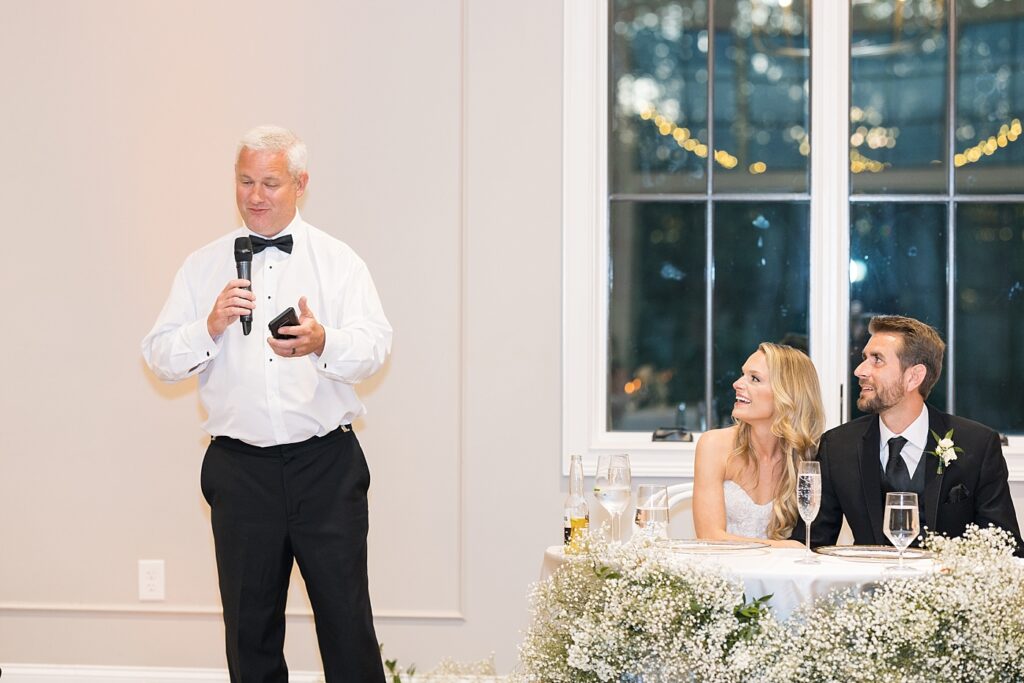 Guest giving toast during reception | The Bradford Wedding | The Bradford Wedding Photographer 