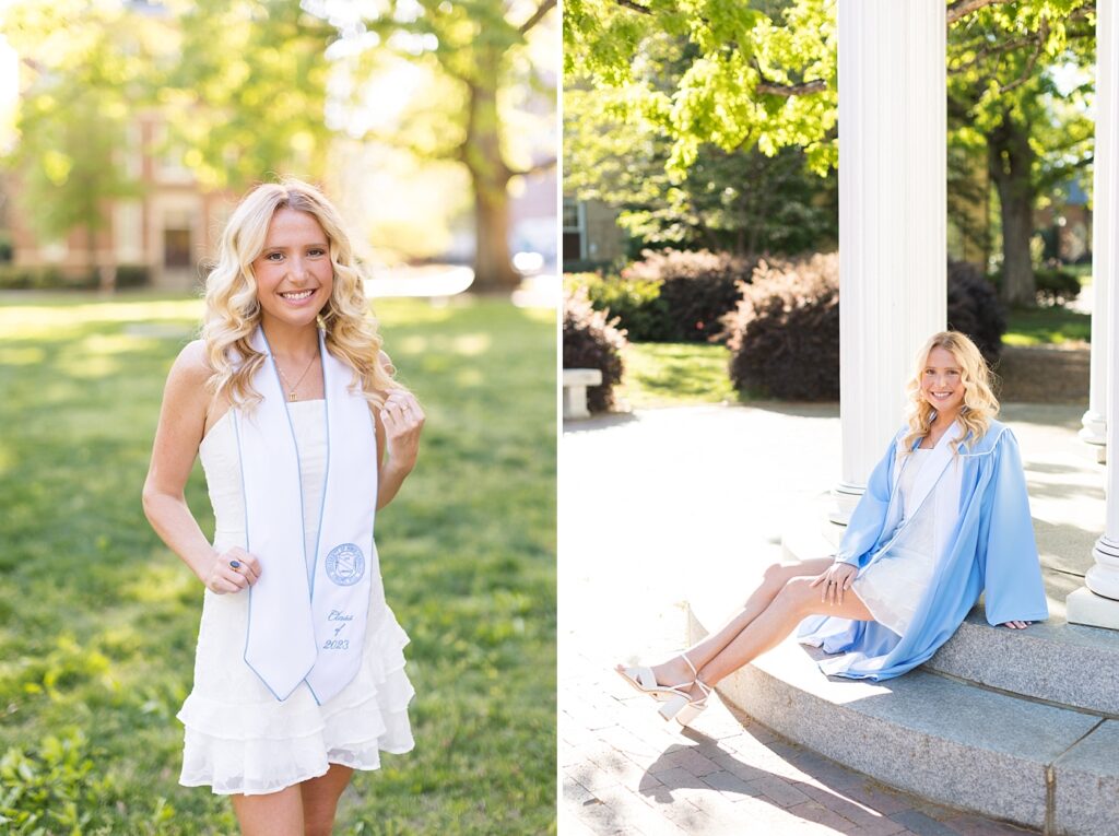 Graduation photos at the Old Well | Raleigh Senior Photographer | Chapel Hill Senior Photographer | Graduation outfit inspiration