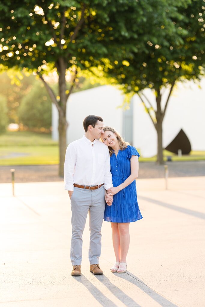 Couple holding hands | Spring engagement photos | Raleigh NC Engagement Photographer | Raleigh NC Museum of Art Engagement Session