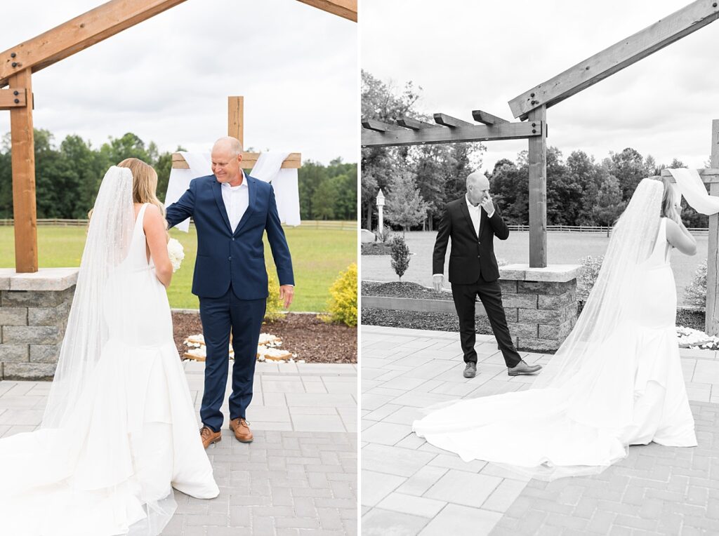 Bride and father of the bride's first look | The Evermore Wedding | The Evermore Wedding Photographer | Raleigh NC Wedding Photographer