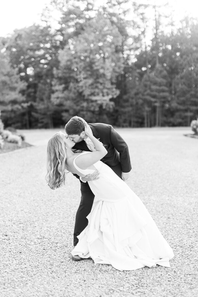 Bride and groom kissing | The Evermore Wedding | The Evermore Wedding Photographer | Raleigh NC Wedding Photographer