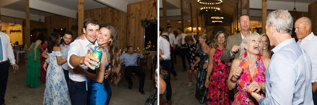 Wedding guests dancing during reception | The Evermore Wedding | The Evermore Wedding Photographer | Raleigh NC Wedding Photographer