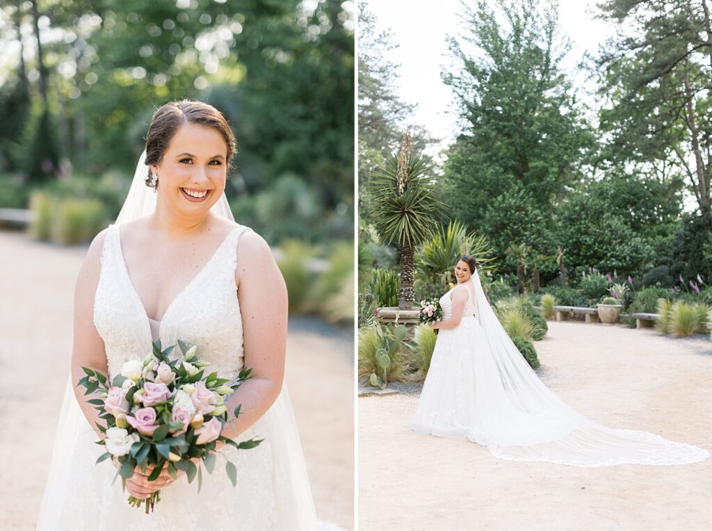 Bridal portrait posing inspiration | Bridal Portraits at Duke Gardens | Raleigh NC Wedding Photographer | Bridal Portrait Photographer