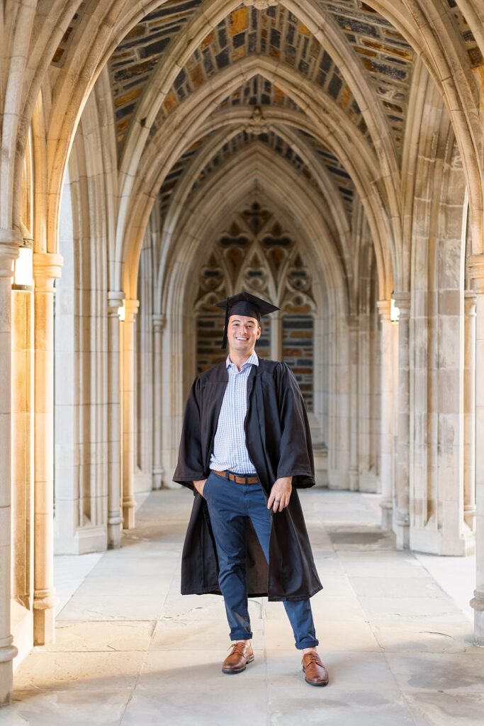 Grad student outfit inspiration | Duke University Grad | Durham Senior Photographer