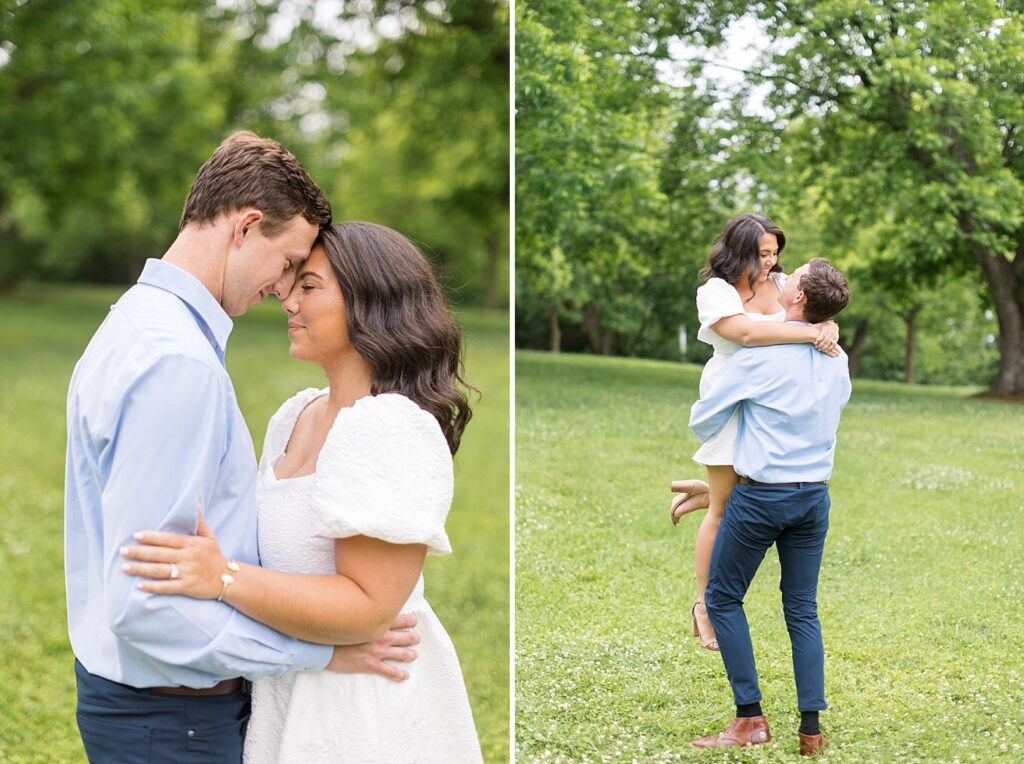 Engagement session outfit inspiration | Raleigh NC Engagement Photographer | Historic Oak View Engagement Session