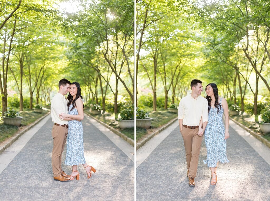 Garden inspired engagement photos | Duke Gardens engagement photos | Raleigh NC wedding photographer 