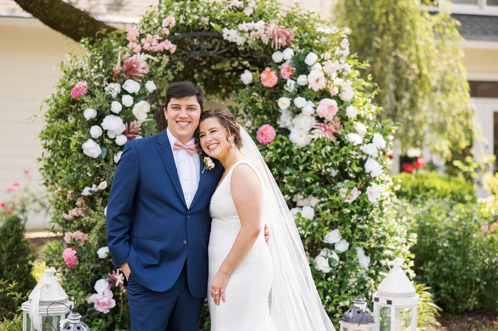 Bride and groom posing inspiration | Spring Wedding | The Matthews House Wedding | The Matthews House Wedding Photographer | Raleigh NC Wedding Photographer