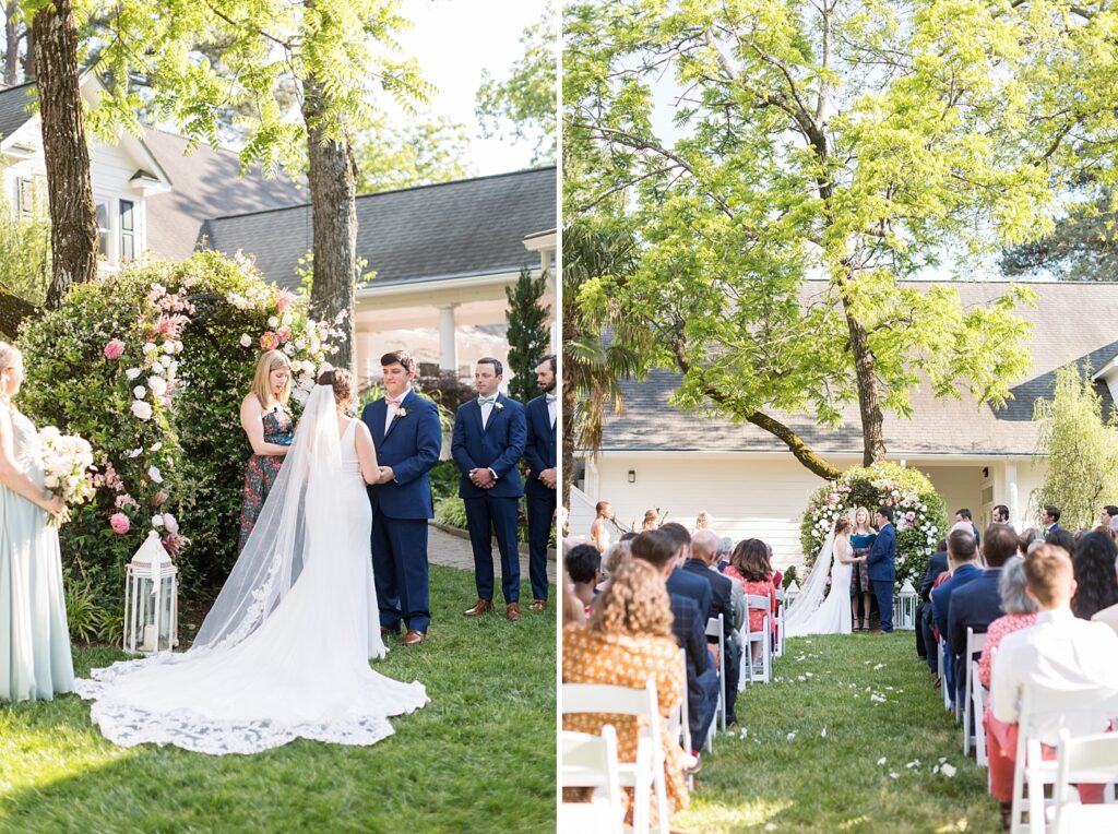 Spring wedding ceremony | Spring Wedding | The Matthews House Wedding | The Matthews House Wedding Photographer | Raleigh NC Wedding Photographer