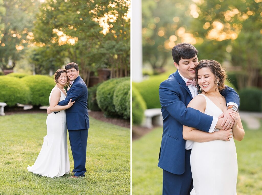 Bride and groom sunset photo inspiration | Spring Wedding | The Matthews House Wedding | The Matthews House Wedding Photographer | Raleigh NC Wedding Photographer