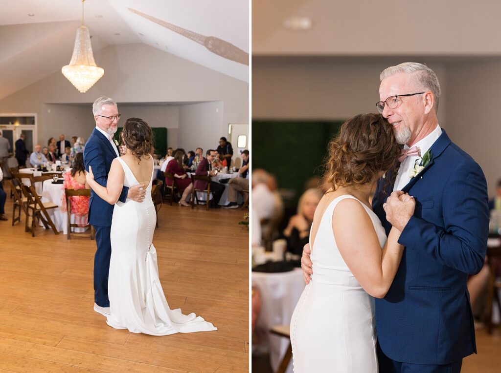 Bride dancing with dad | Spring Wedding | The Matthews House Wedding | The Matthews House Wedding Photographer | Raleigh NC Wedding Photographer