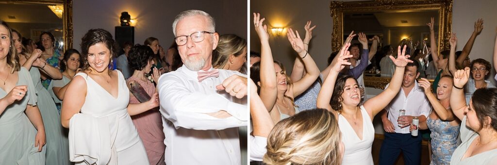 Bride and her father dancing during wedding reception | Spring Wedding | The Matthews House Wedding | The Matthews House Wedding Photographer | Raleigh NC Wedding Photographer