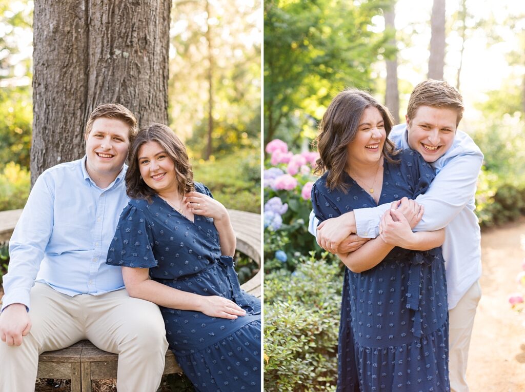 Engagement posing inspiration | WRAL Gardens engagement photos | Raleigh NC wedding photographer 