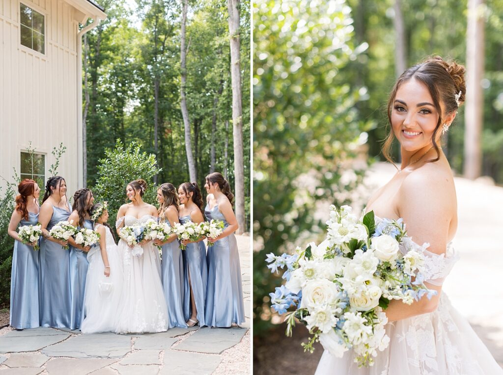 Bridesmaid dress inspiration | Blue and white Wedding | Carolina Groves Wedding | Carolina Groves Wedding Photographer | Raleigh NC Wedding Photographer