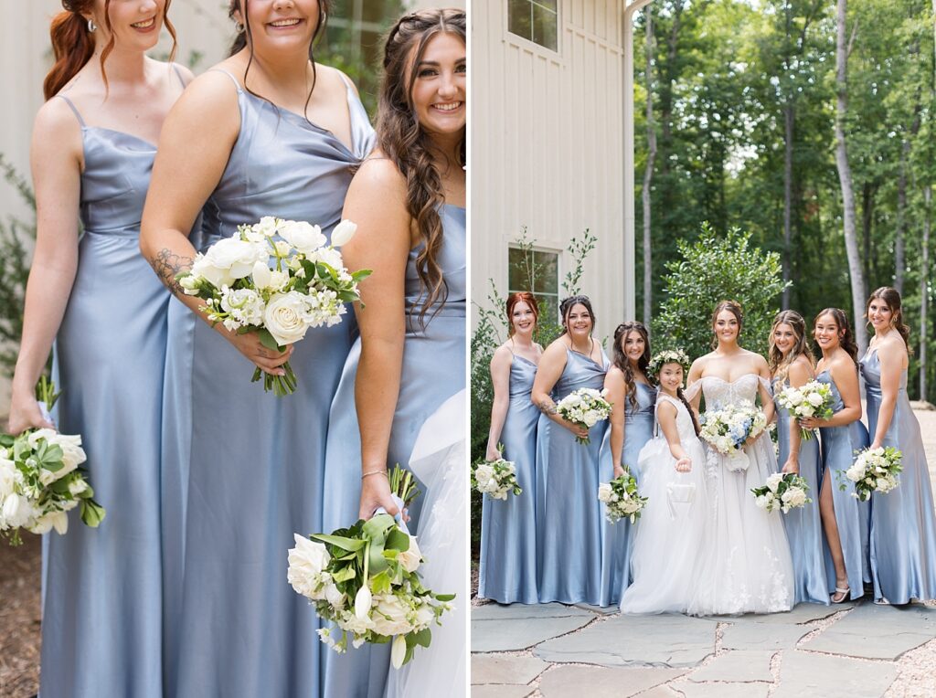 Bridesmaid bouquet | Blue and white Wedding | Carolina Groves Wedding | Carolina Groves Wedding Photographer | Raleigh NC Wedding Photographer