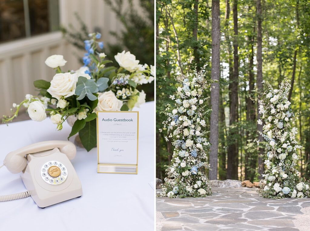 Wedding audio guestbook | Blue and white Wedding | Carolina Groves Wedding | Carolina Groves Wedding Photographer | Raleigh NC Wedding Photographer