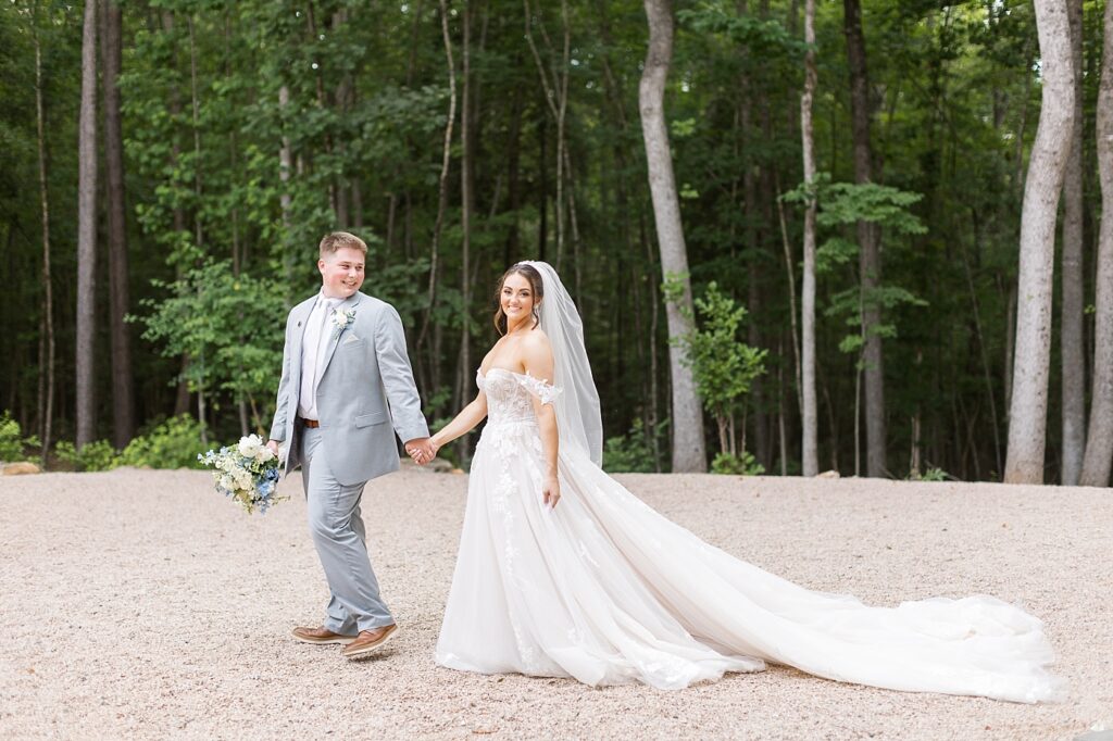 Bride and groom outfit inspiration | Blue and white Wedding | Carolina Groves Wedding | Carolina Groves Wedding Photographer | Raleigh NC Wedding Photographer