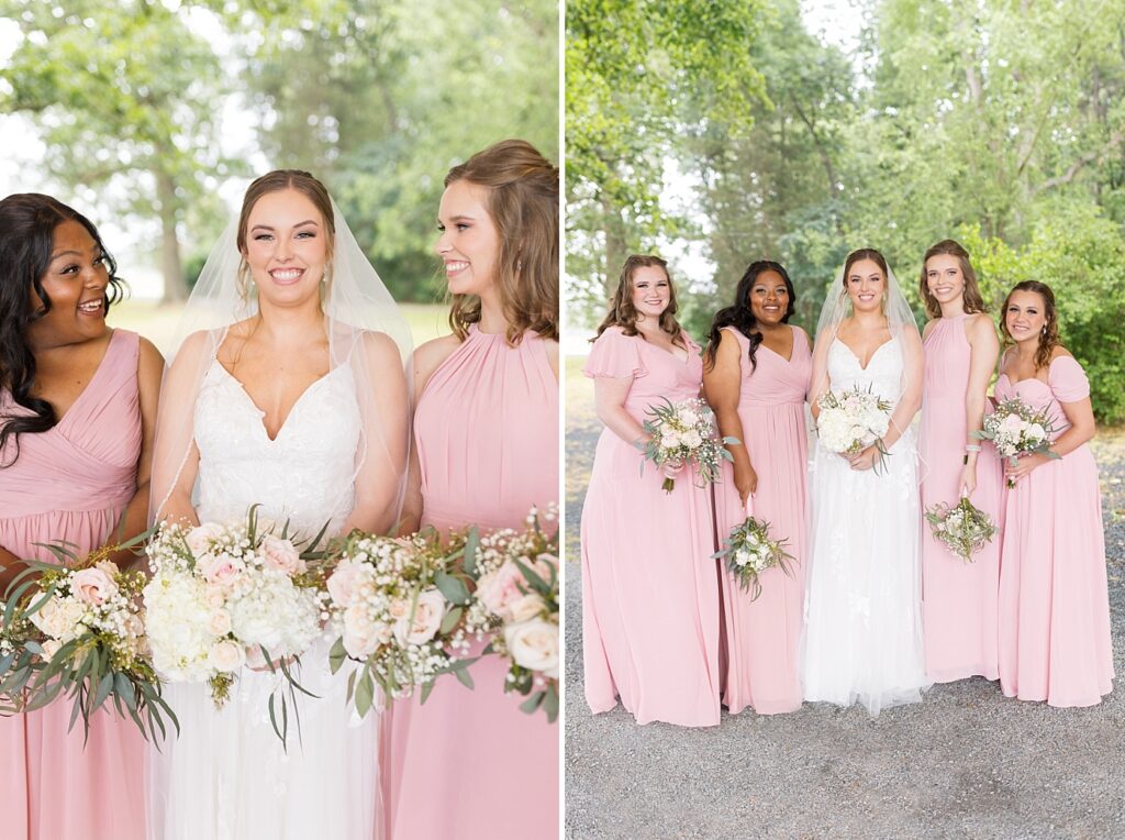 Bride and bridal party outfit inspiration | Rustic wedding | Harvest House Wedding | Harvest House Photographer | Raleigh NC Wedding Photographer