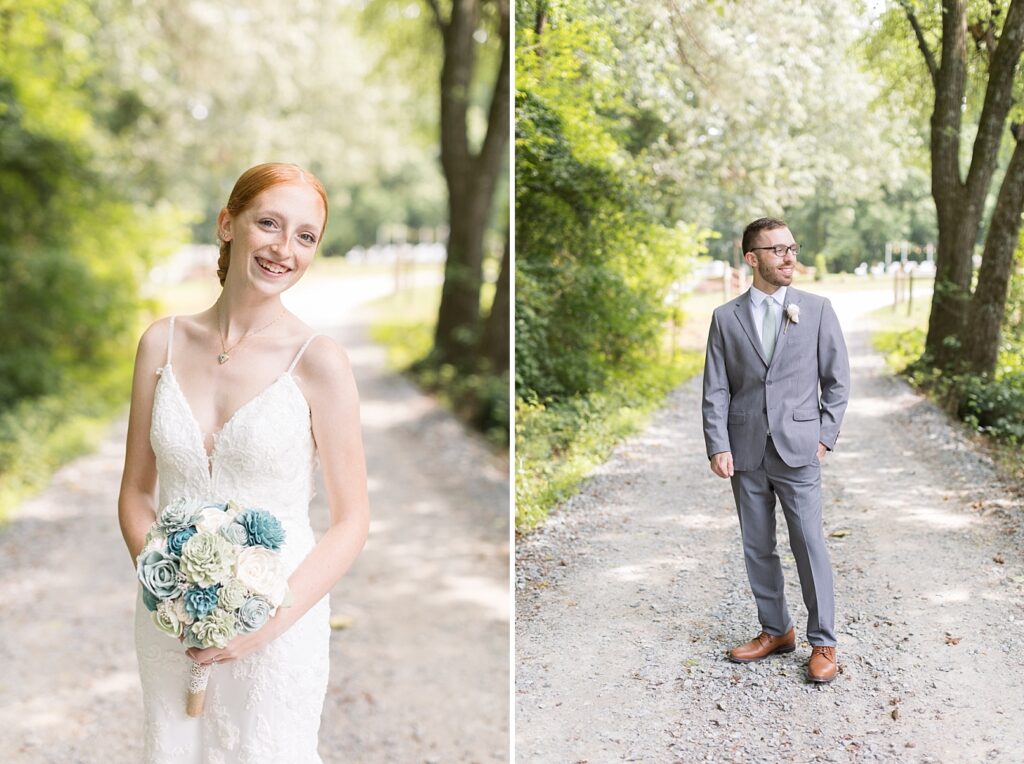 Bride and groom solo portraits | Rustic Wedding | Twin Oaks Barn Wedding | Twin Oaks Barn Wedding Photographer | Raleigh NC Wedding Photographer