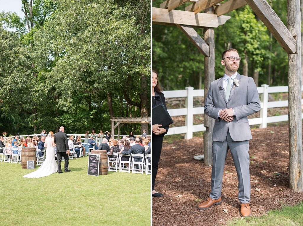 Wedding ceremony | Rustic Wedding | Twin Oaks Barn Wedding | Twin Oaks Barn Wedding Photographer | Raleigh NC Wedding Photographer