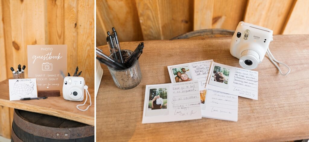 Photo guestbook and postcards | Rustic Wedding | Twin Oaks Barn Wedding | Twin Oaks Barn Wedding Photographer | Raleigh NC Wedding Photographer