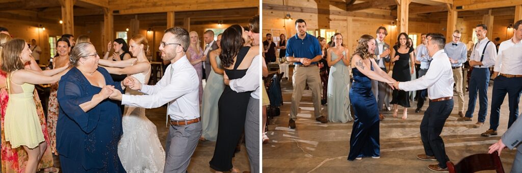 Groom dancing with mother of the bride | Rustic Wedding | Twin Oaks Barn Wedding | Twin Oaks Barn Wedding Photographer | Raleigh NC Wedding Photographer
