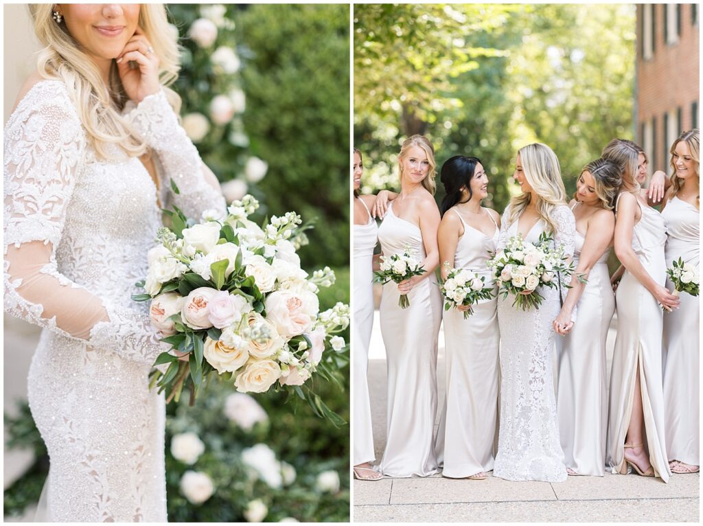 Neutral color bouquet inspiration | Classic Summer Wedding | Wedding with Neutrals | Carolina Inn Wedding | UNC Alumni Wedding | Raleigh Wedding Photographer | NC Wedding Photographer