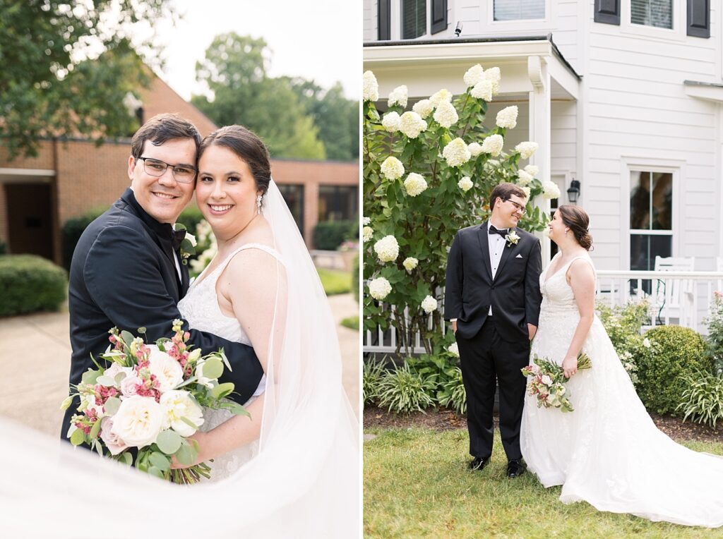 Bride and groom posing inspiration | Summer Wedding | The Matthews House Wedding | The Matthews House Wedding Photographer | Raleigh NC Wedding Photographer