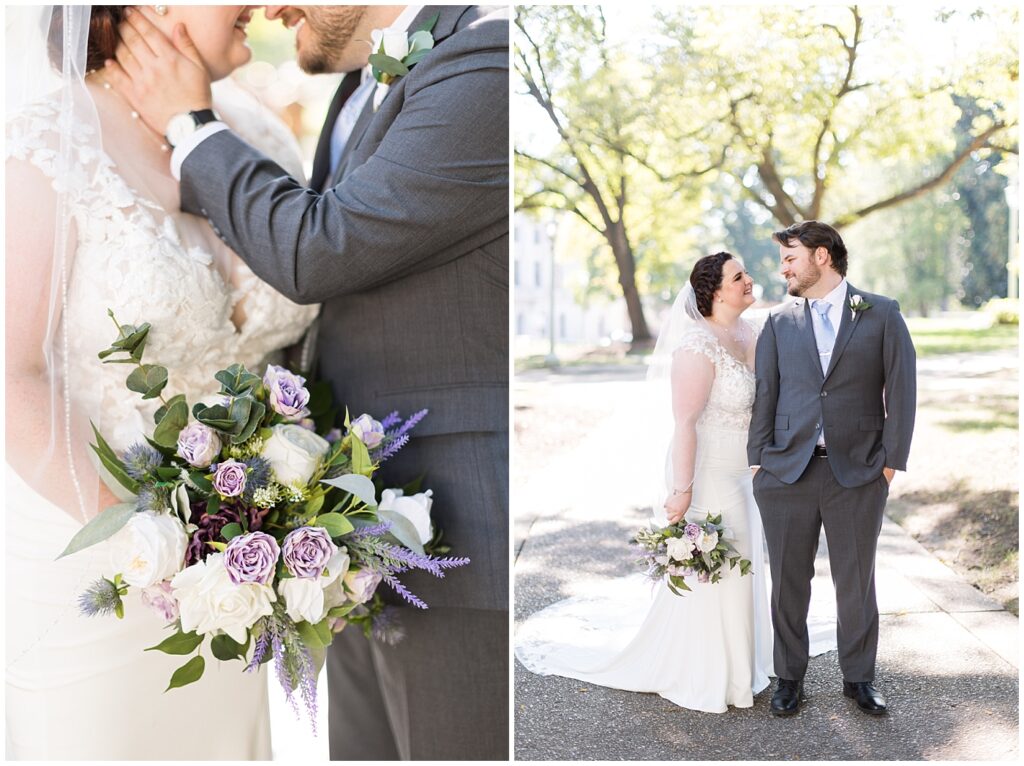 French lilac wedding bouquet | Caffe Luna Wedding | Caffe Luna Wedding Photographer | Raleigh NC Wedding Photographer