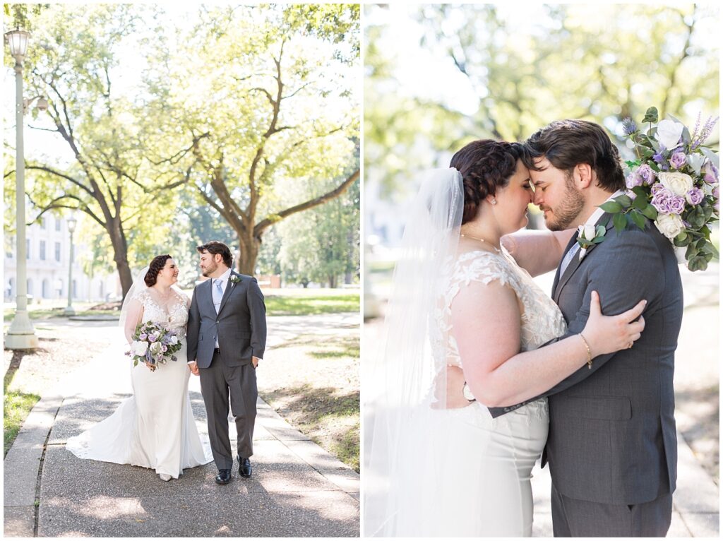 Bride and groom embracing | Caffe Luna Wedding | Caffe Luna Wedding Photographer | Raleigh NC Wedding Photographer