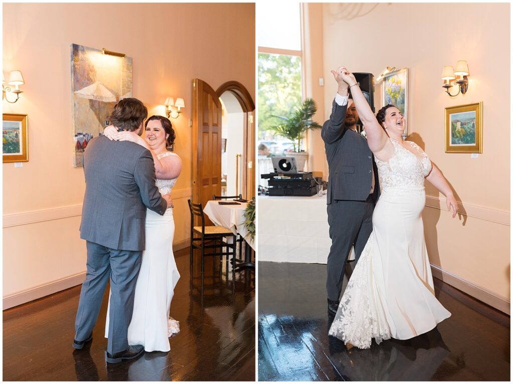 Bride and groom first dance | Caffe Luna Wedding | Caffe Luna Wedding Photographer | Raleigh NC Wedding Photographer