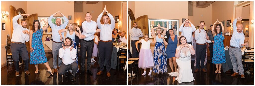Wedding guests dancing during wedding reception | Caffe Luna Wedding | Caffe Luna Wedding Photographer | Raleigh NC Wedding Photographer