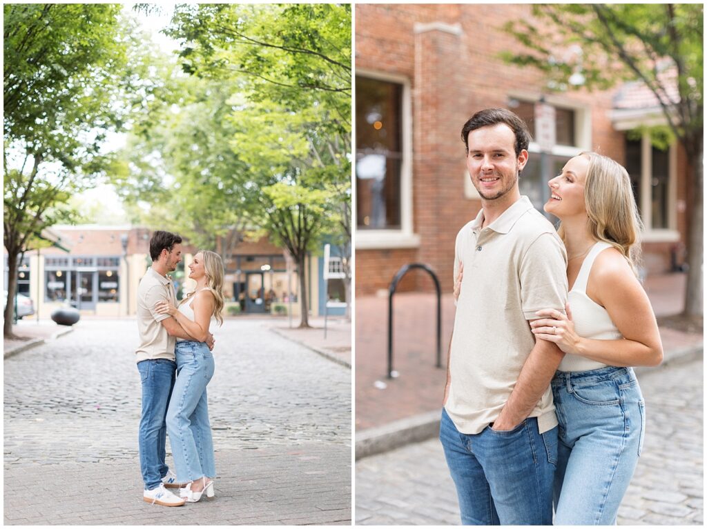 Urban engagement photos | Downtown Raleigh City Market | Raleigh Engagement Photographer | Engagement photos in Raleigh