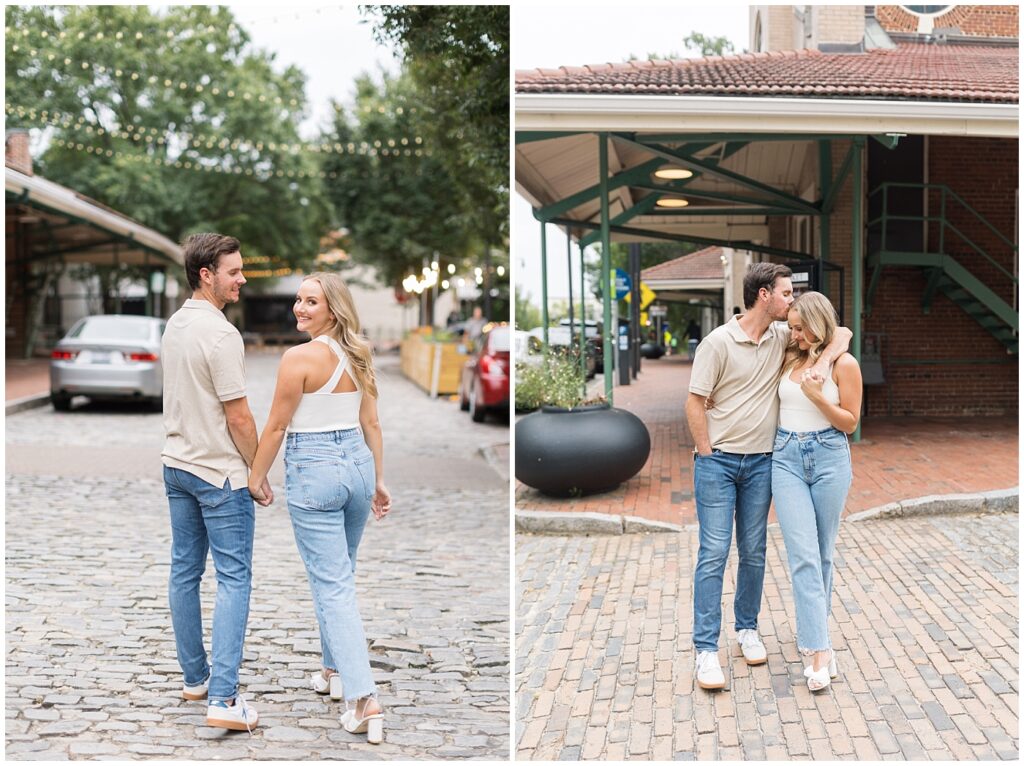 Urban engagement photos | Downtown Raleigh City Market | Raleigh Engagement Photographer | Engagement photos in Raleigh