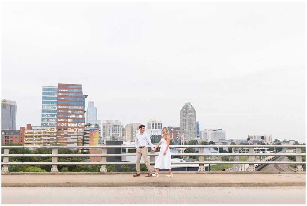Urban engagement photos | Boylan Bridge | Raleigh Engagement Photographer | Engagement photos in Raleigh