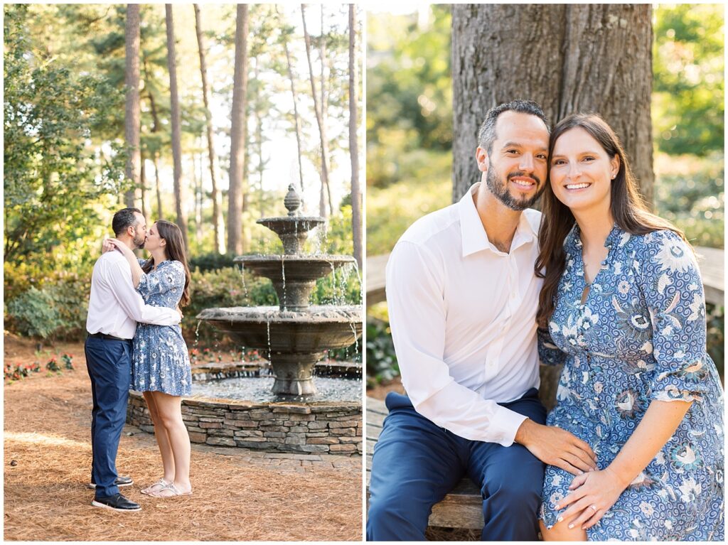 Engagement photo poses | WRAL Gardens engagement photos | Raleigh NC wedding photographer 