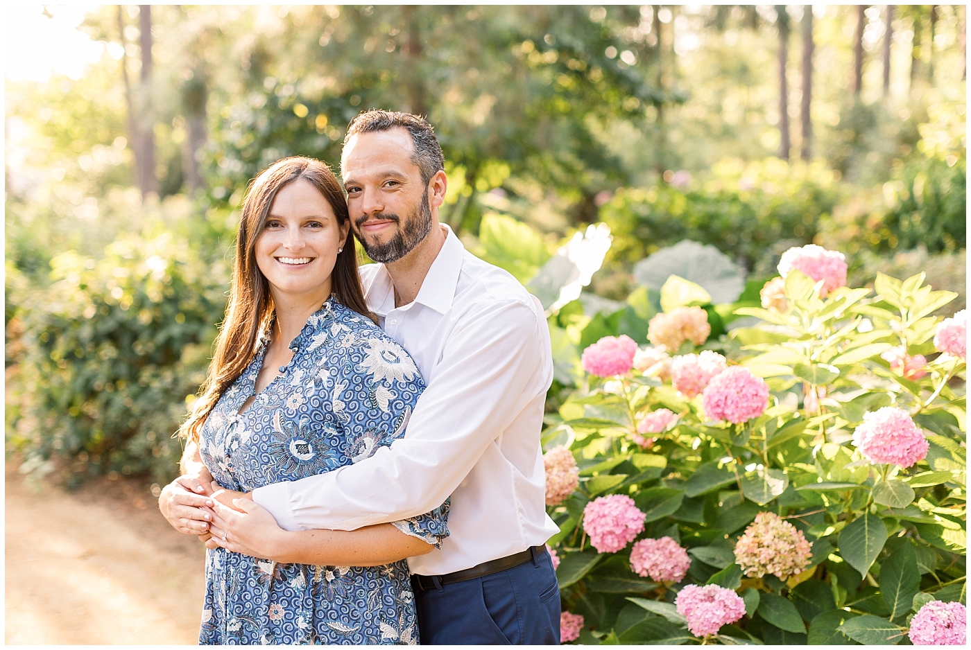 Summer engagement photos at WRAL Gardens and Fresh Local Ice Cream in Raleigh NC