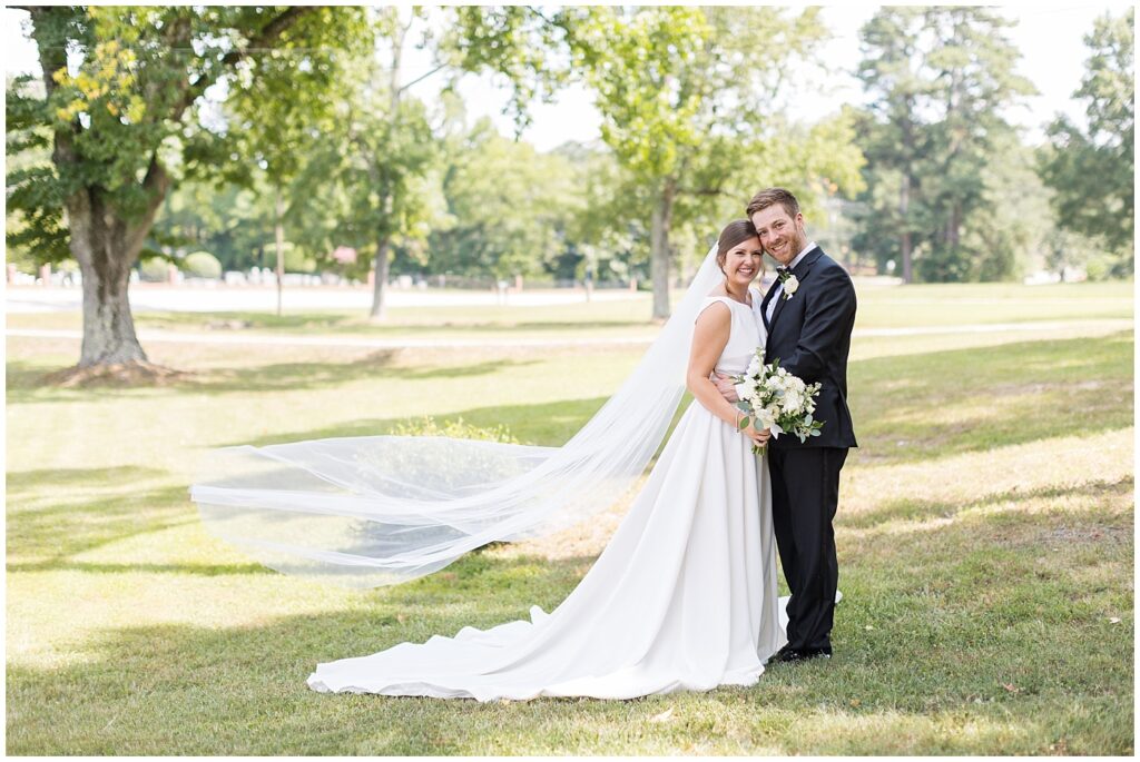 Bride and groom posing inspiration | Summer Wedding | Angus Barn Wedding | Angus Barn Wedding Photographer | Raleigh NC Wedding Photographer