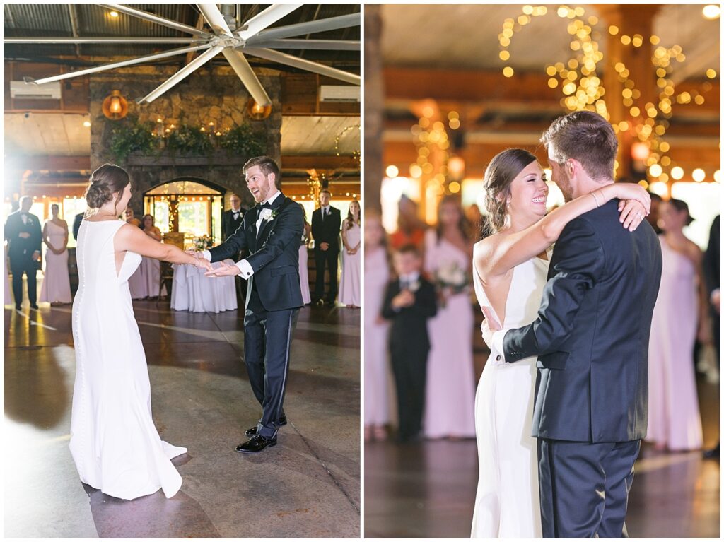 Bride and groom first dance | Summer Wedding | Angus Barn Wedding | Angus Barn Wedding Photographer | Raleigh NC Wedding Photographer