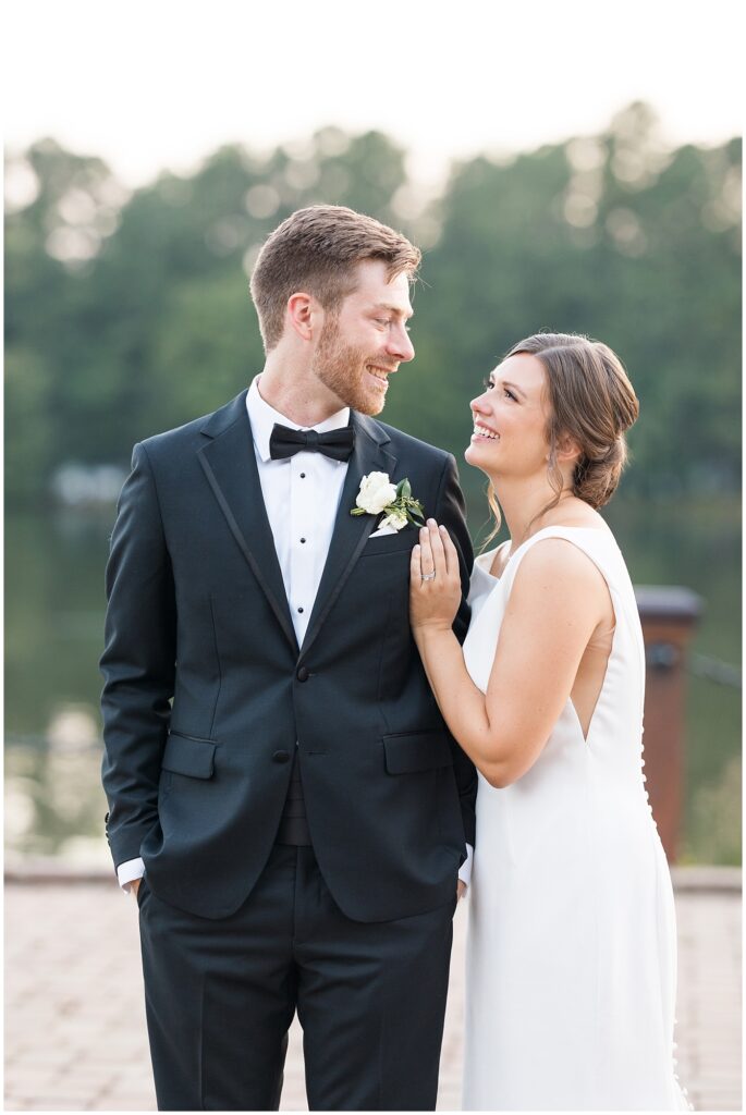 Bride and groom posing inspiration | Summer Wedding | Angus Barn Wedding | Angus Barn Wedding Photographer | Raleigh NC Wedding Photographer