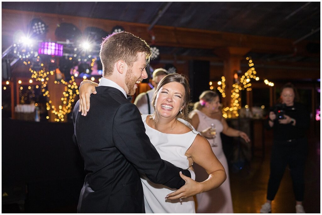 Bride and groom dancing | Summer Wedding | Angus Barn Wedding | Angus Barn Wedding Photographer | Raleigh NC Wedding Photographer